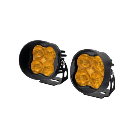 Diode Dynamics SS3 LED Pod Max - Yellow SAE Fog Angled (Pair)