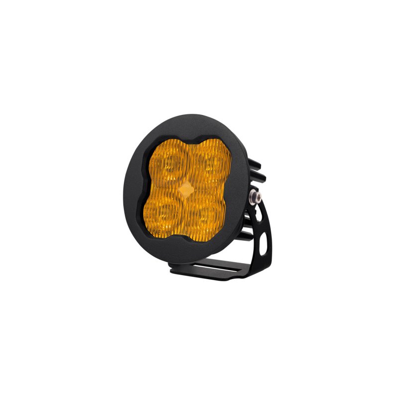 Diode Dynamics SS3 LED Pod Max - Yellow SAE Fog Round (Single)