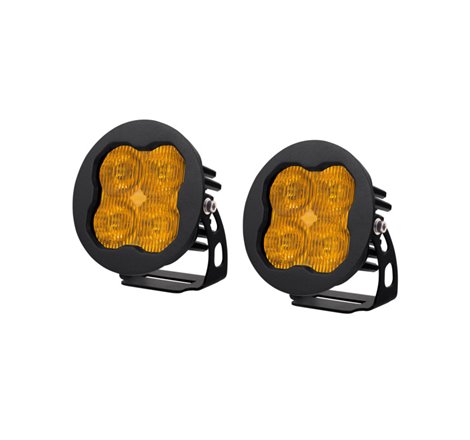 Diode Dynamics SS3 LED Pod Max - Yellow SAE Fog Round (Pair)