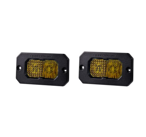 Diode Dynamics Stage Series 2in LED Pod Pro - Yellow Combo Flush ABL (Pair)