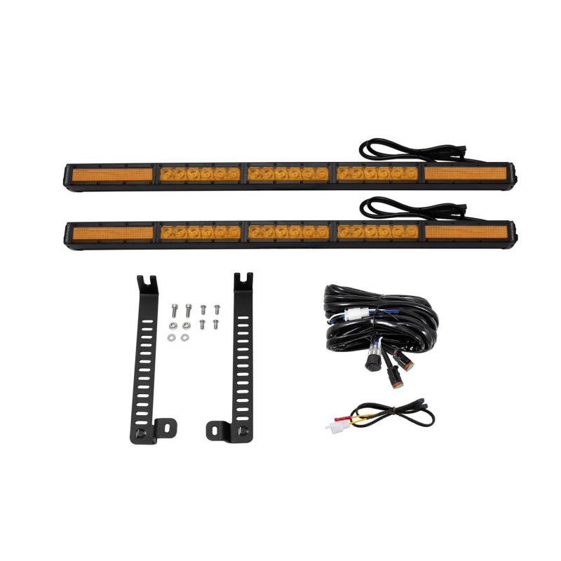 Diode Dynamics 14-19 Toyota 4Runner SS30 Dual Stealth Lightbar Kit  - Amber Combo