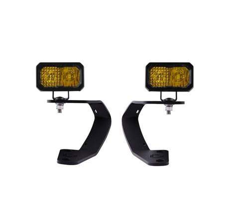 Diode Dynamics 10-21 Toyota 4Runner Stage Series 2in LED Ditch Light Kit - Yellow Pro Combo