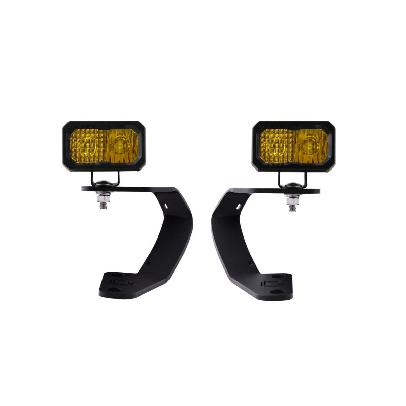 Diode Dynamics 10-21 Toyota 4Runner Stage Series 2in LED Ditch Light Kit - Yellow Pro Combo