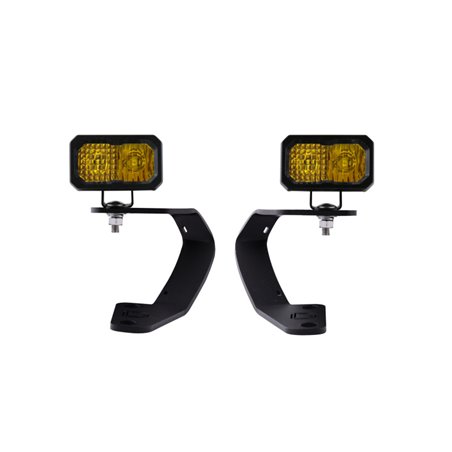 Diode Dynamics 10-21 Toyota 4Runner Stage Series 2in LED Ditch Light Kit - Yellow Pro Combo