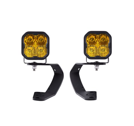 Diode Dynamics 10-21 Toyota 4Runner SS3 LED Ditch Light Kit - Yellow Pro Combo