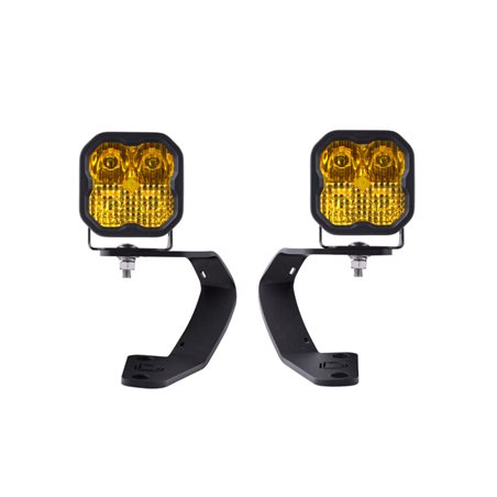 Diode Dynamics 10-21 Toyota 4Runner SS3 LED Ditch Light Kit - Yellow Pro Combo