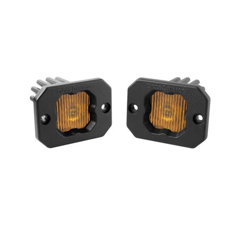 Diode Dynamics Stage Series C1 LED Pod - Yellow SAE Fog Flush ABL (Pair)