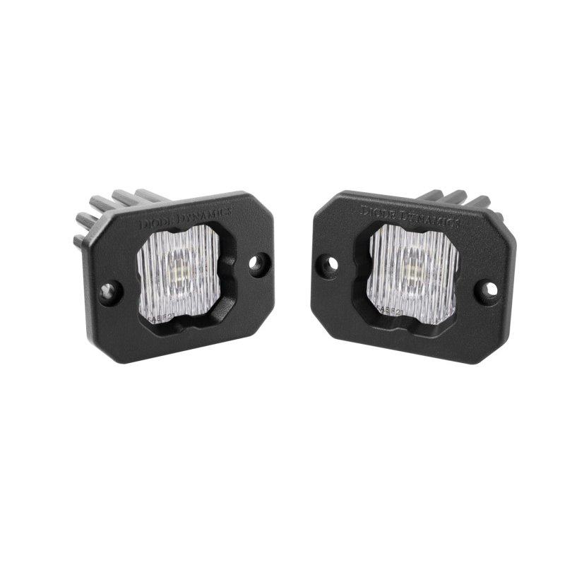 Diode Dynamics Stage Series C1 LED Pod - White SAE Fog Flush ABL (Pair)