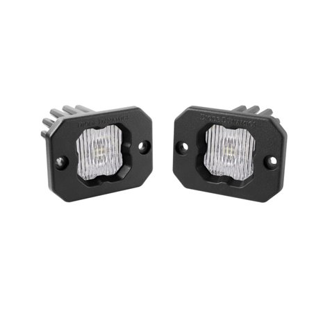 Diode Dynamics Stage Series C1 LED Pod - White SAE Fog Flush WBL (Pair)