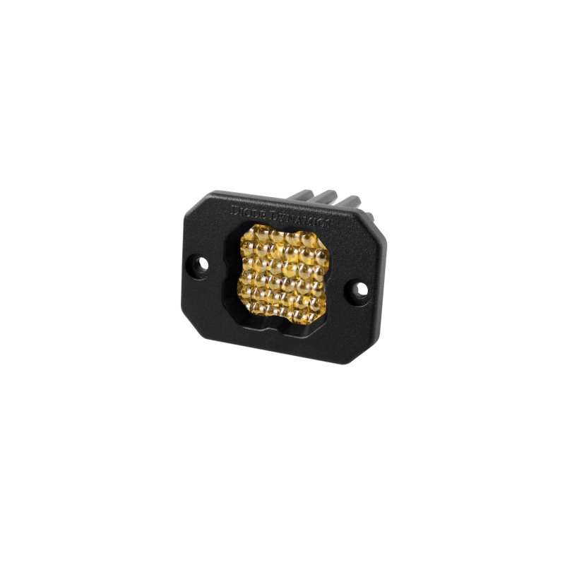 Diode Dynamics Stage Series C1 LED Pod Pro - Yellow Flood Flush ABL Each