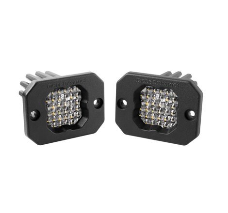 Diode Dynamics Stage Series C1 LED Pod Pro - White Flood Flush BBL (Pair)