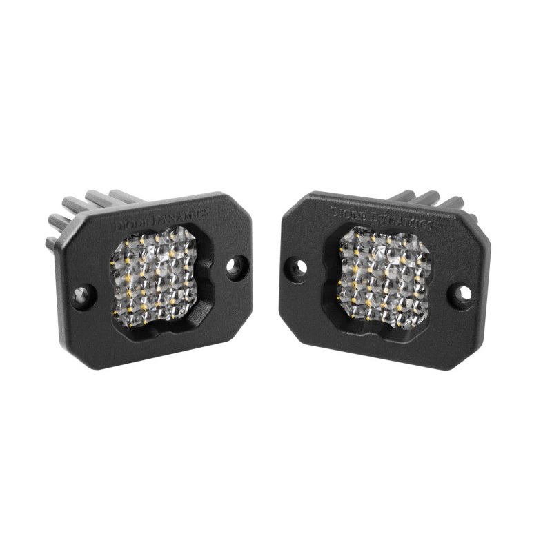 Diode Dynamics Stage Series C1 LED Pod Pro - White Flood Flush BBL (Pair)