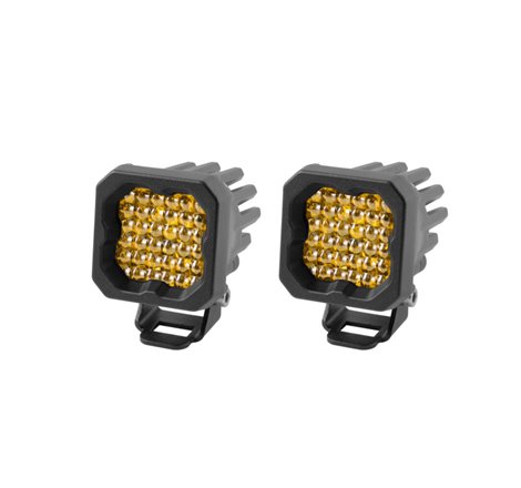 Diode Dynamics Stage Series C1 LED Pod Pro - Yellow Flood Standard ABL (Pair)