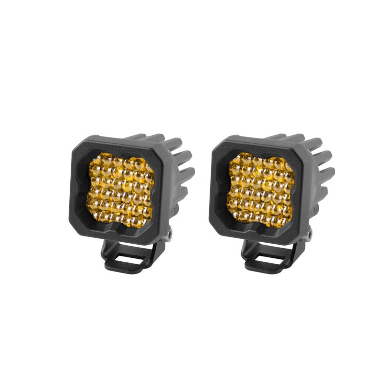 Diode Dynamics Stage Series C1 LED Pod Pro - Yellow Flood Standard ABL (Pair)