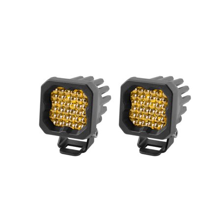 Diode Dynamics Stage Series C1 LED Pod Pro - Yellow Flood Standard ABL (Pair)