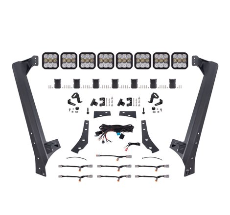 Diode Dynamics Jeep JK SS5 Pro CrossLink Windshield - White Combo Lightbar Kit