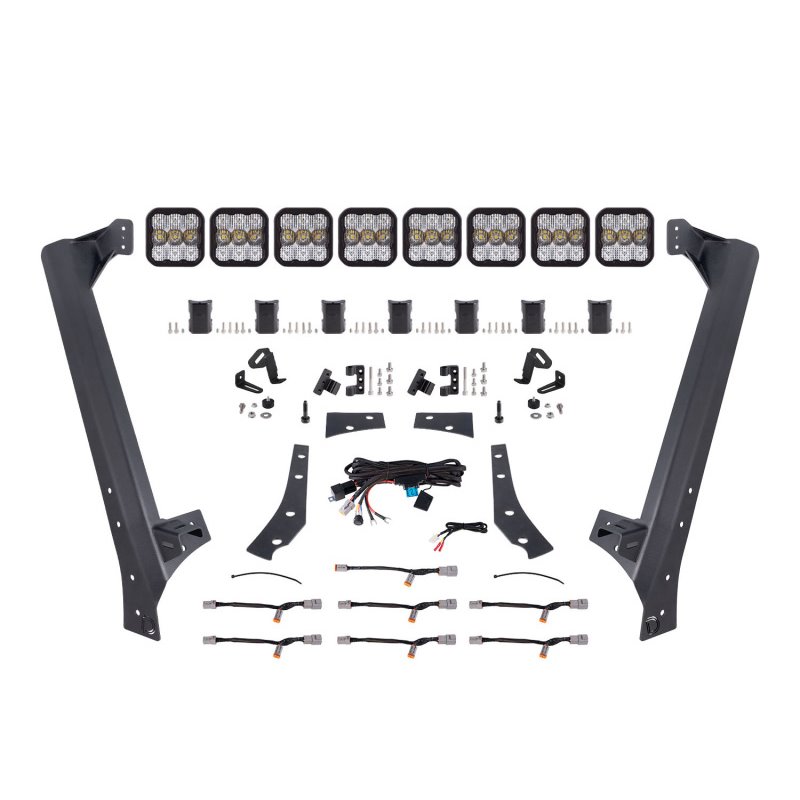 Diode Dynamics Jeep JK SS5 Pro CrossLink Windshield - White Combo Lightbar Kit