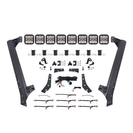 Diode Dynamics Jeep JK SS5 Pro CrossLink Windshield - White Combo Lightbar Kit