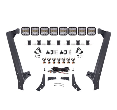 Diode Dynamics Jeep JK SS5 Sport CrossLink Windshield - White Combo Lightbar Kit