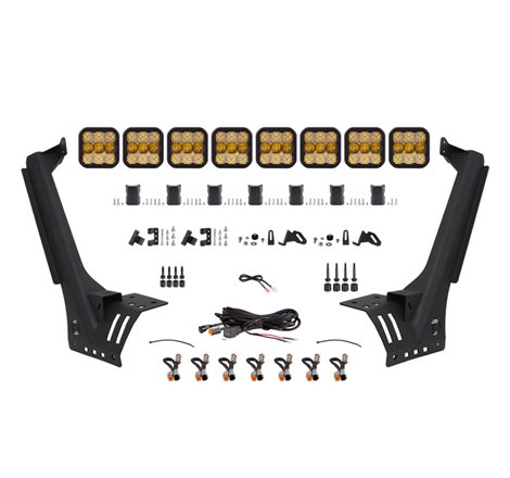 Diode Dynamics Jeep JL SS5 Sport CrossLink Windshield - Yellow Combo Lightbar Kit