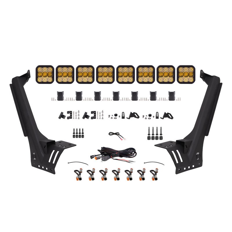 Diode Dynamics Jeep JL SS5 Sport CrossLink Windshield - Yellow Combo Lightbar Kit