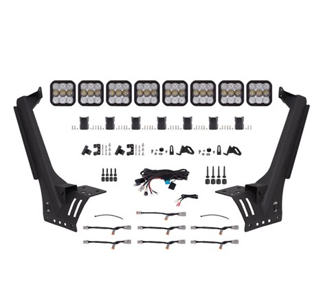 Diode Dynamics Jeep JL SS5 Pro CrossLink Windshield - White Combo Lightbar Kit