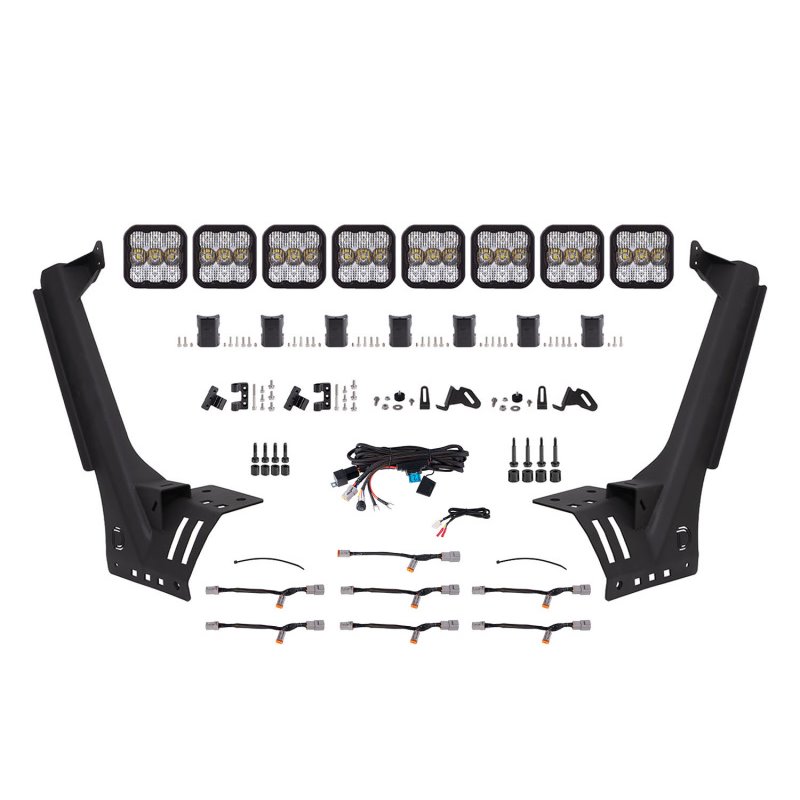 Diode Dynamics Jeep JL SS5 Pro CrossLink Windshield - White Combo Lightbar Kit