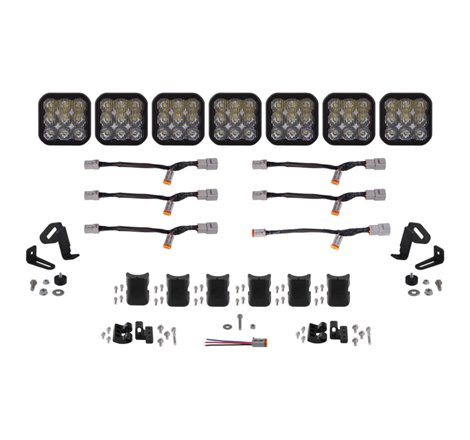 Diode Dynamics SS5 Pro Universal CrossLink 7-Pod Lightbar - White Driving