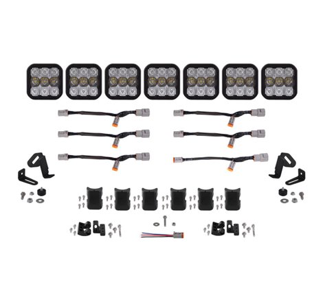 Diode Dynamics SS5 Pro Universal CrossLink 7-Pod Lightbar - White Combo