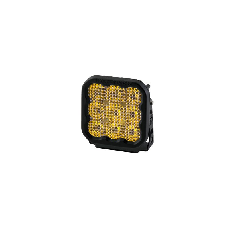 Diode Dynamics SS5 LED Pod Pro - Yellow Flood (Single)