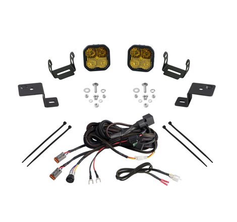 Diode Dynamics 21-22 Ford F-150 SS3 Stage Series Backlit Ditch Light Kit - Yellow Pro Combo