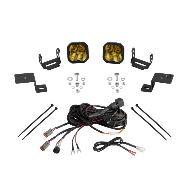 Diode Dynamics 21-22 Ford F-150 SS3 Stage Series Backlit Ditch Light Kit - Yellow Pro Combo