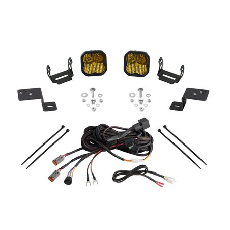 Diode Dynamics 21-22 Ford F-150 SS3 Stage Series Backlit Ditch Light Kit - Yellow Pro Combo