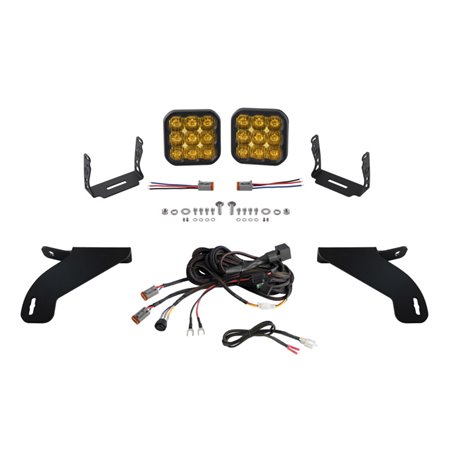 Diode Dynamics 21-22 Ford F-150 SS5 Bumper LED Pod Light Kit - Yellow Pro Driving