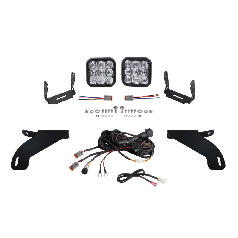 Diode Dynamics 21-22 Ford F-150 SS5 Bumper LED Pod Light Kit - Pro White Driving