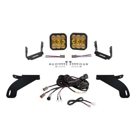 Diode Dynamics 21-22 Ford F-150 SS5 Bumper LED Pod Light Kit - Yellow Pro Combo