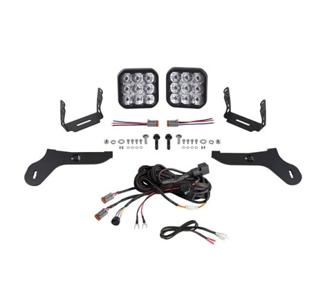 Diode Dynamics 17-20 Ford Raptor SS5 Bumper LED Pod Light Kit - Pro White Driving