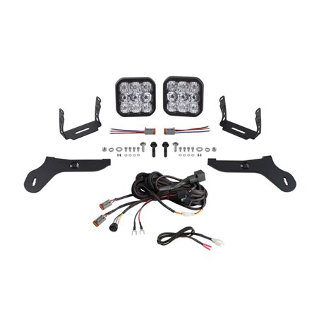 Diode Dynamics 17-20 Ford Raptor SS5 Bumper LED Pod Light Kit - Pro White Combo