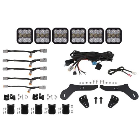 Diode Dynamics 17-20 Ford Raptor SS5 Grille CrossLink Lightbar Kit - Pro White Combo