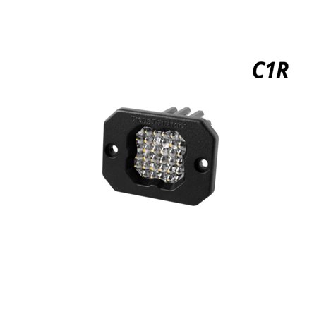 Diode Dynamics Stage Series C1R - White Flood Flush Mount LED Pod (one)