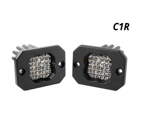 Diode Dynamics Stage Series C1R - White Flood Flush Mount LED Pod (Pair)