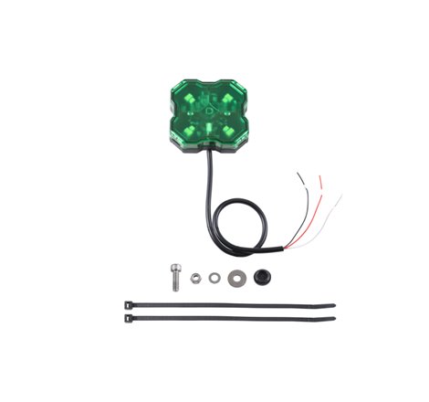 Diode Dynamics Stage Series Single Color LED Rock Light - Green Hookup (one)