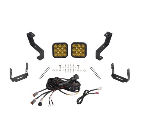 Diode Dynamics SS5 Bumper LED Pod Light Kit for 2019-Present Ram - Yellow Pro Driving