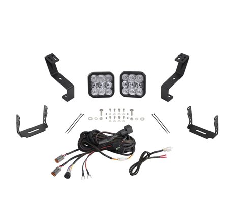 Diode Dynamics SS5 Bumper LED Pod Light Kit for 2019-Present Ram - Pro White Combo