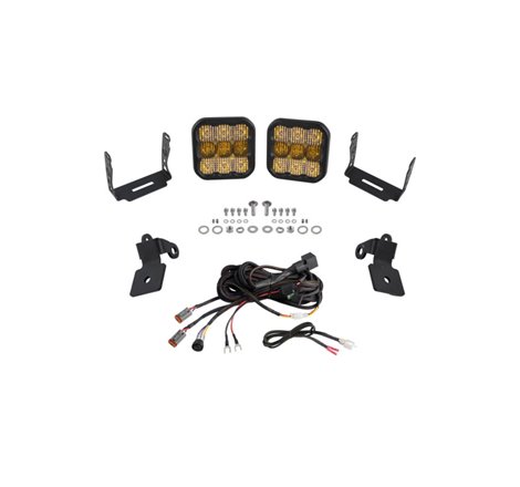 Diode Dynamics 20-Present Polaris RZR A-Pillar LED Pod Kit SS5 Pro - Yellow Combo