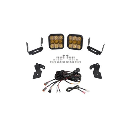 Diode Dynamics 20-Present Polaris RZR A-Pillar LED Pod Kit SS5 Pro - Yellow Combo