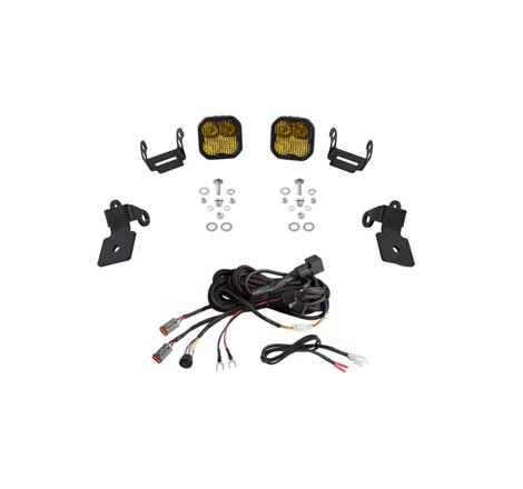 Diode Dynamics 20-Present Polaris RZR A-Pillar LED Pod Kit SS3 Pro - Yellow Combo