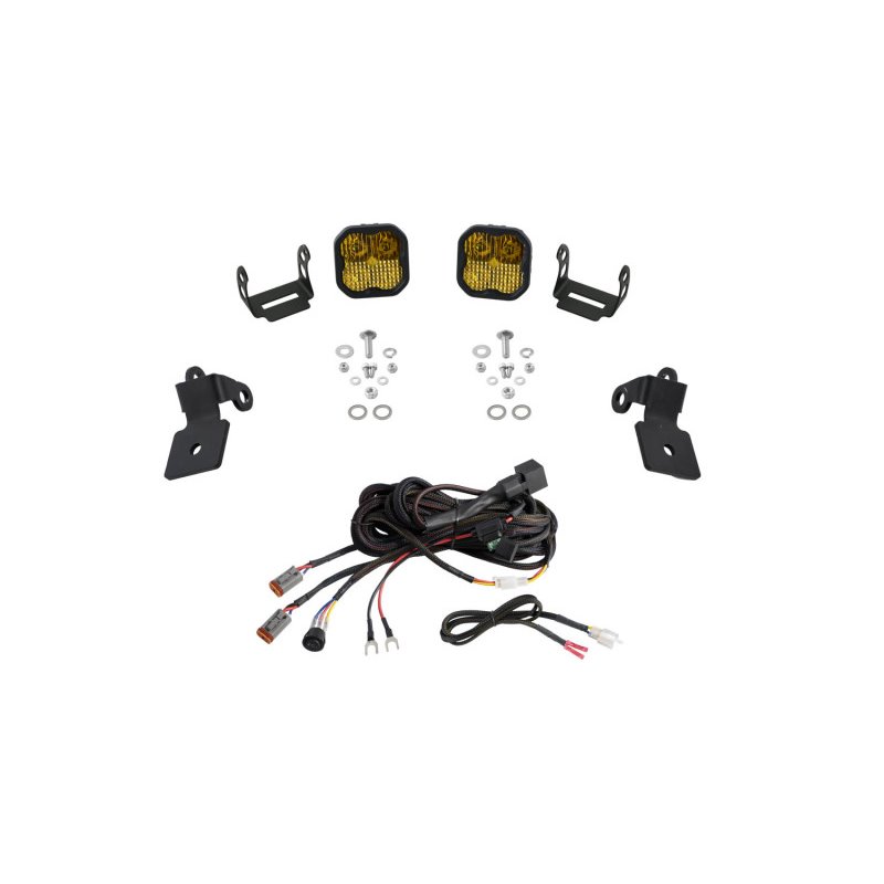 Diode Dynamics 20-Present Polaris RZR A-Pillar LED Pod Kit SS3 Pro - Yellow Combo