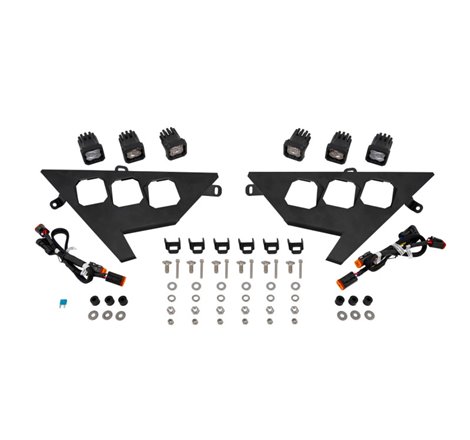 Diode Dynamics 20-Present Polaris RZR C1 Headlamp Kit Sport - White ABL (Pair)