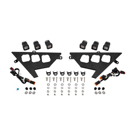 Diode Dynamics 20-Present Polaris RZR C1 Headlamp Kit Sport - White ABL (Pair)